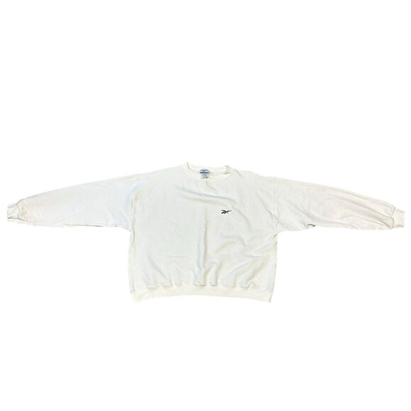Reebok Sweaters - Vintage Women’s Reebok White Sweatshirt Size Large